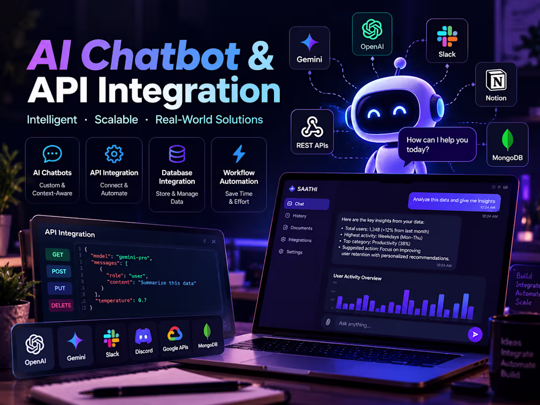 Cover image for AI Chatbot & API Integration