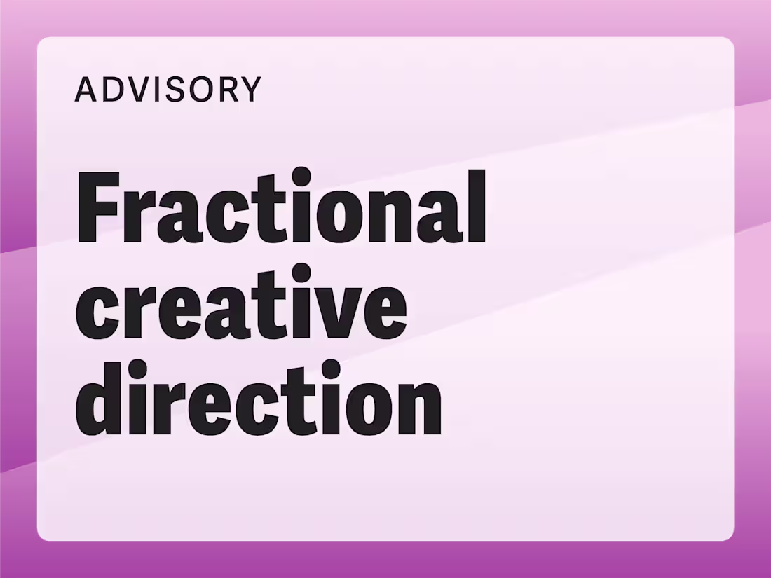 Cover image for Fractional Creative Direction
