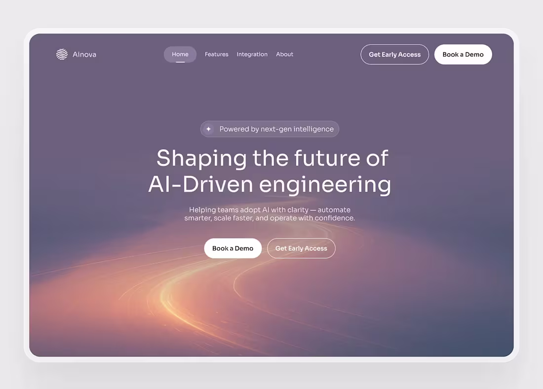 Cover image for Ainova — AI Engineering Hero ✨ Playing with soft gradients, ...