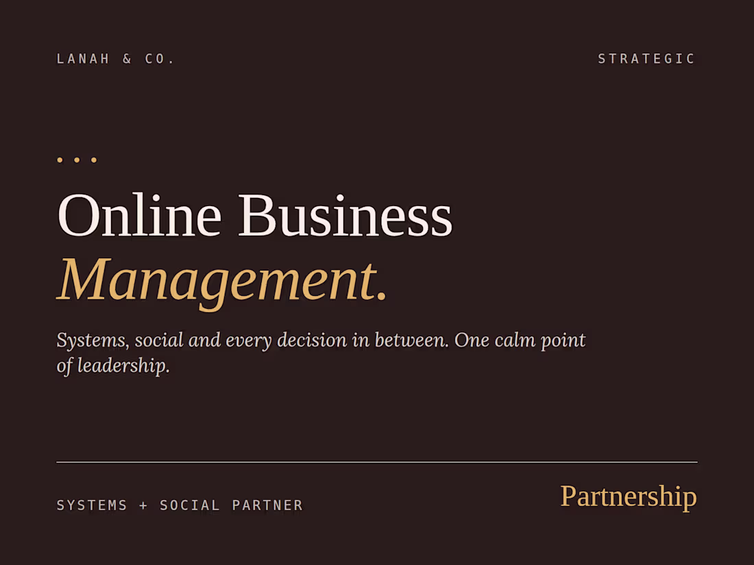 Cover image for Online Business Management – Systems + Social Partner