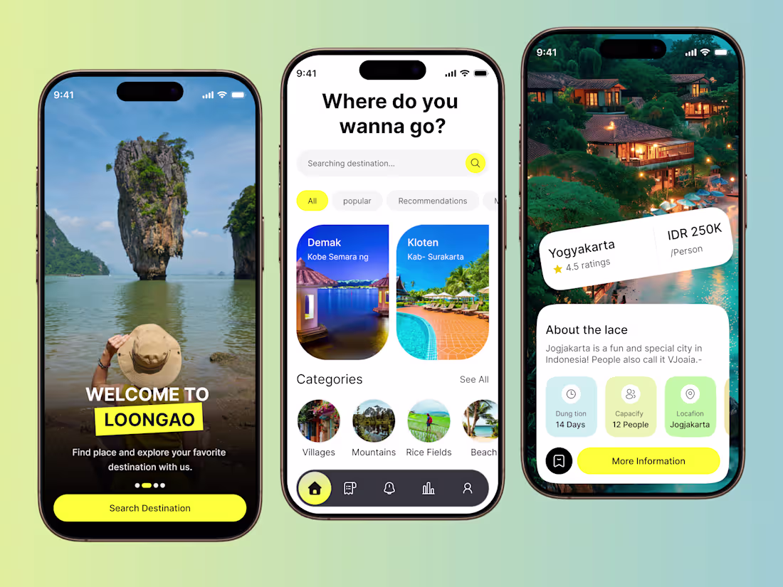 Cover image for Travel Mobile App UI Exploration