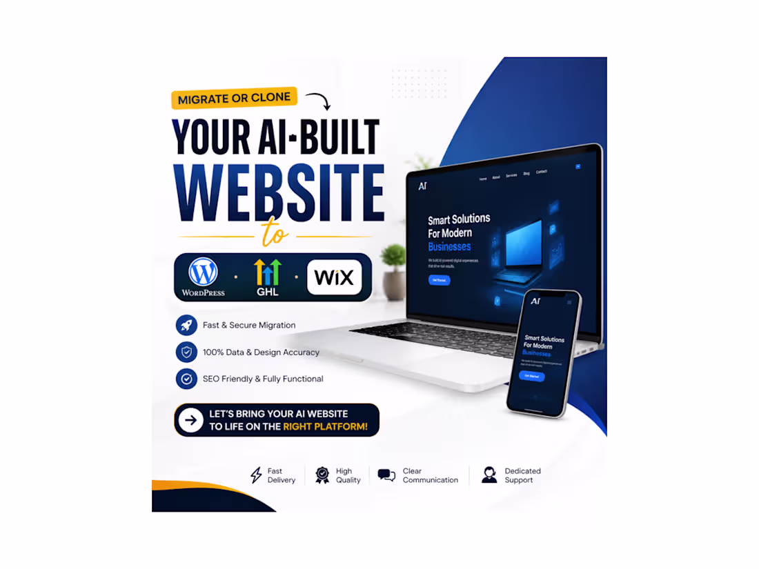 Cover image for AI Website Migration to WordPress & GoHighLevel