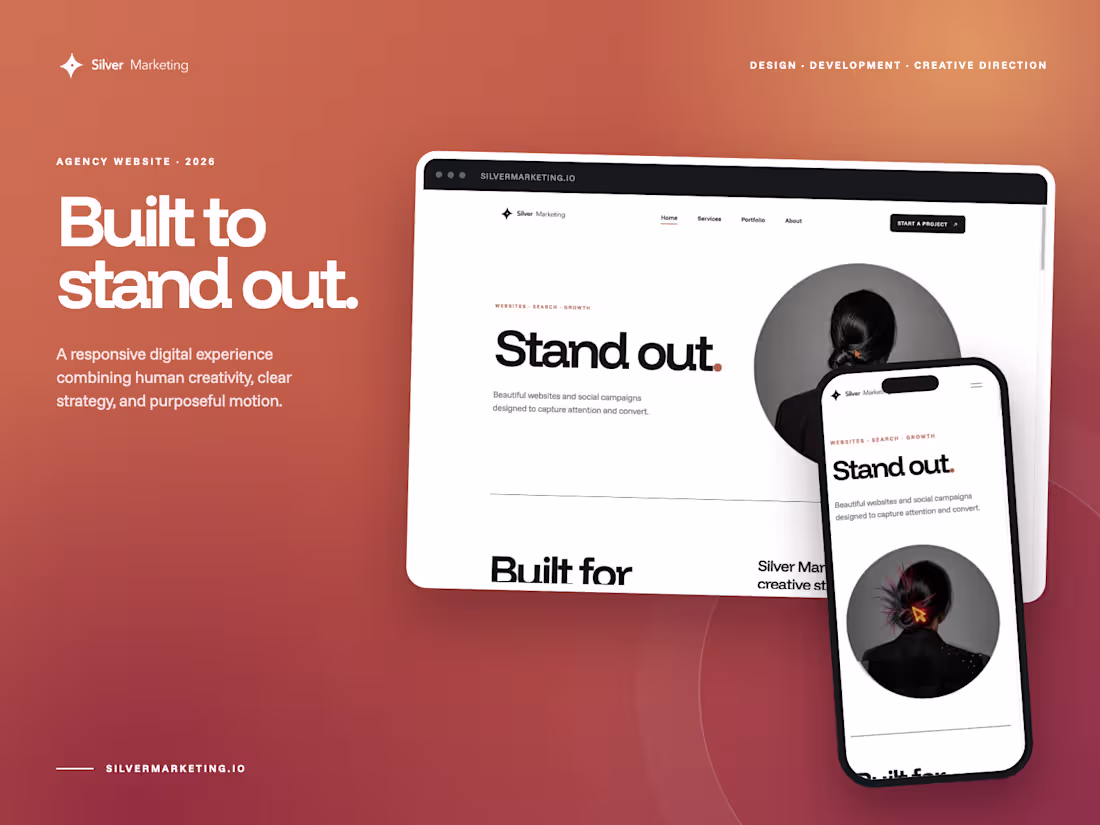 Cover image for Silver Marketing | Marketing Agency Website