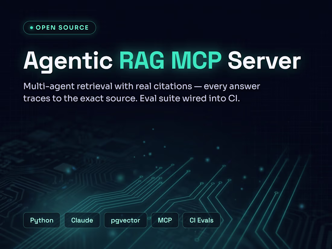Cover image for Open-source agentic RAG served over