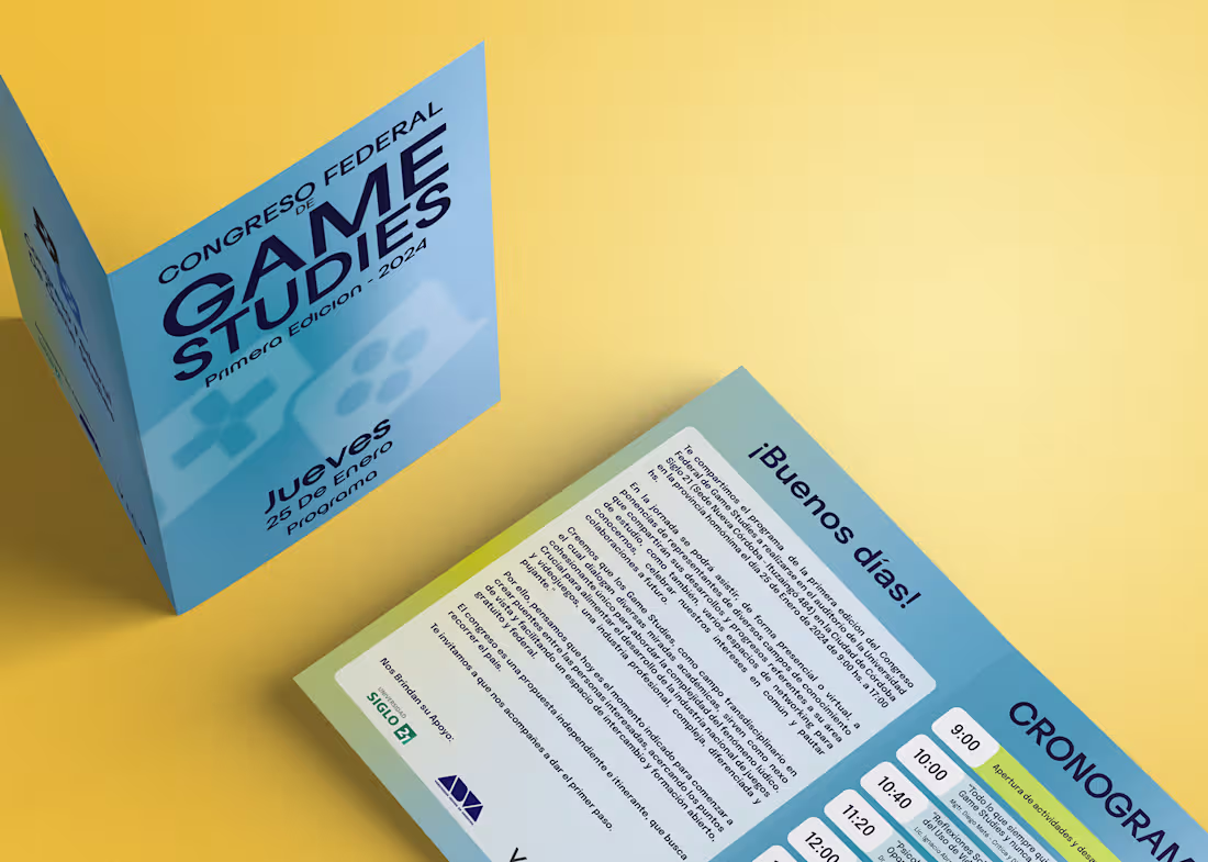 Cover image for "Congreso Federal de Game Studies" Logo and Branding Design