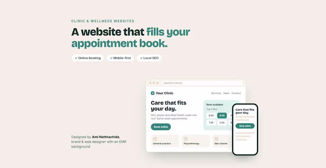 Cover image for Clinic Website That Gets Bookings