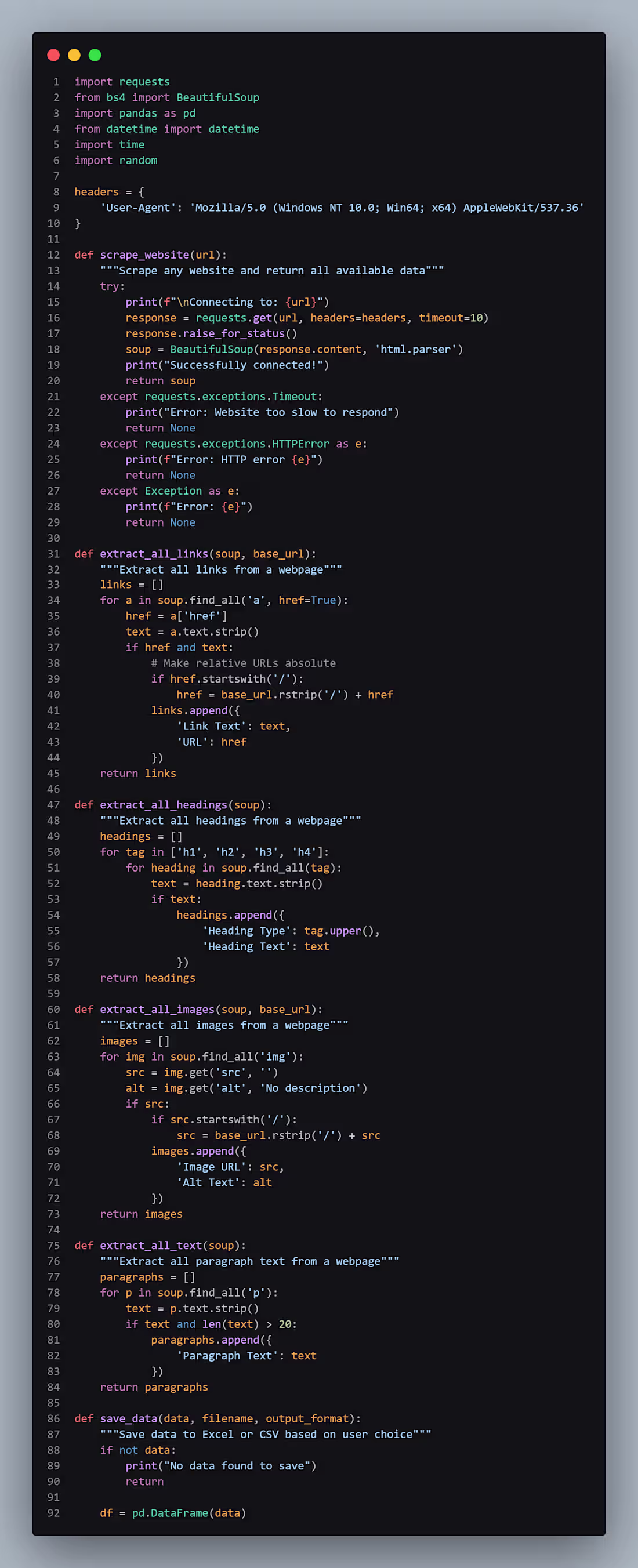 Cover image for Created a Python scraper that