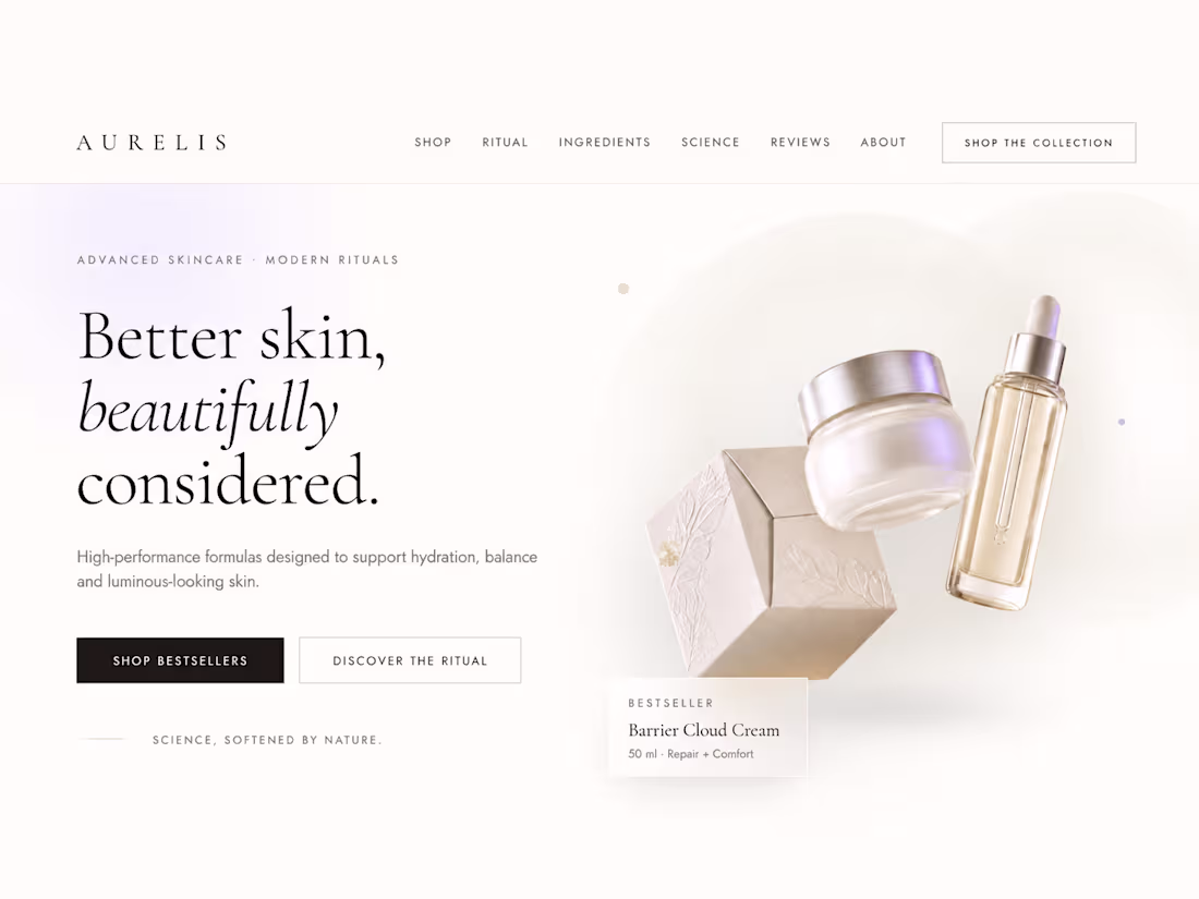 Cover image for AURELIS — Luxury Skincare E-commerce