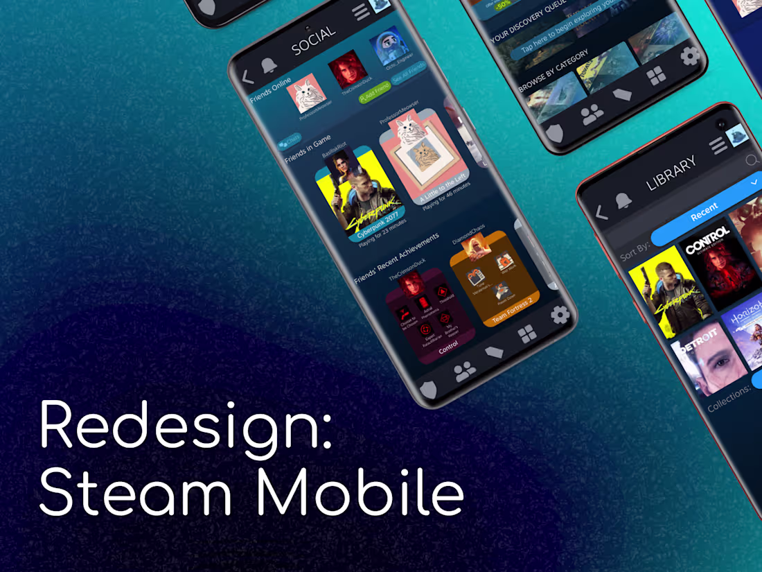 Cover image for Steam Mobile App Redesign