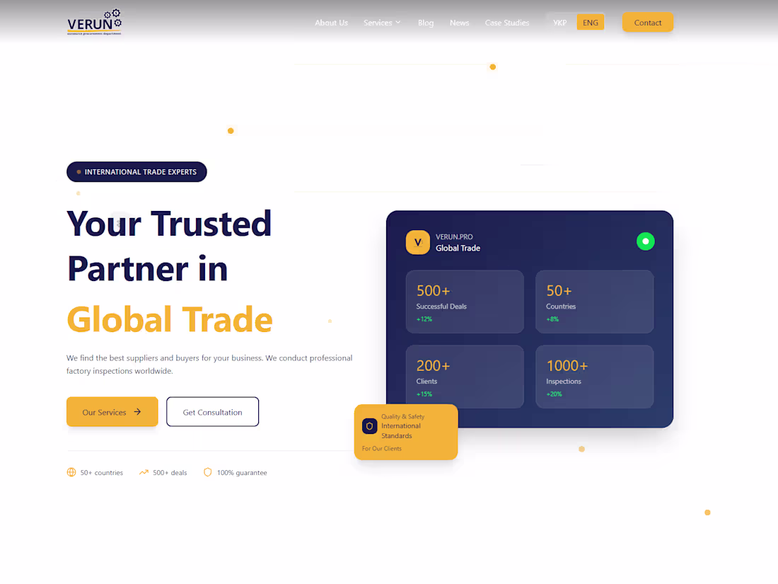 Cover image for 🧠 Global Trade Website Development