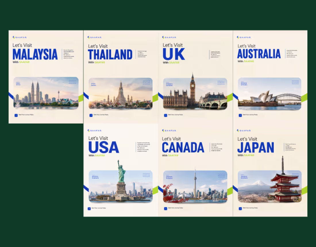 Cover image for Study Abroad Social Media Poster Design | Instagram, Facebook 
