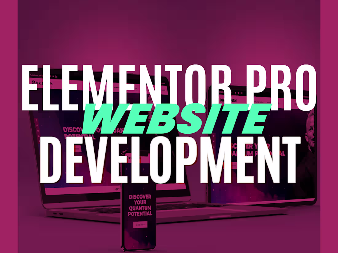 Cover image for Premium WordPress website built with Elementor Pro