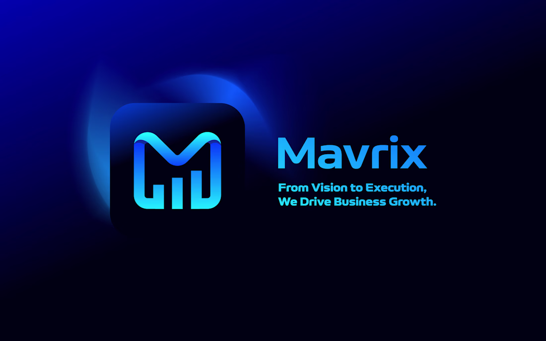 Cover image for Mavrix. Modern M letter abstract marketing logo concept. Bet...