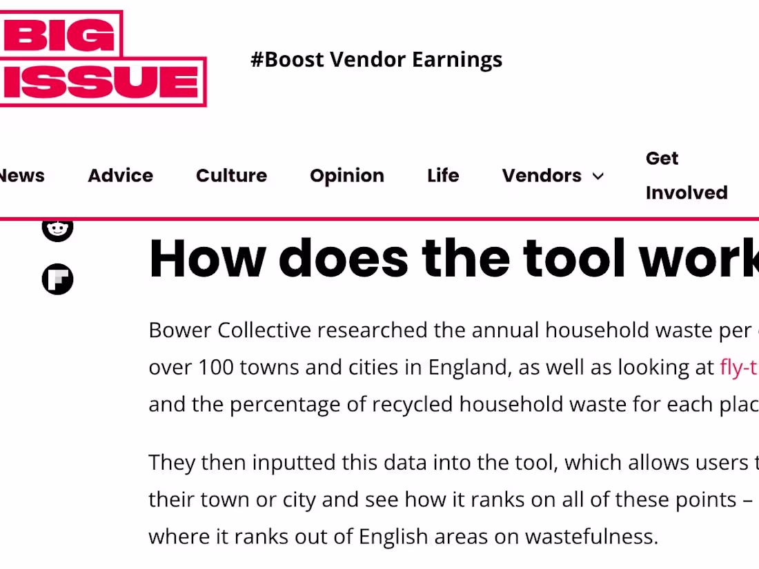 Cover image for DATA JOURNALISM: England’s least wasteful towns and cities 