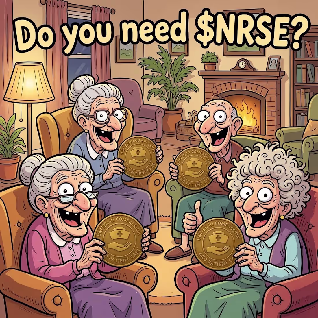 Cover image for Meme for super bullish $NRSE. NFA
