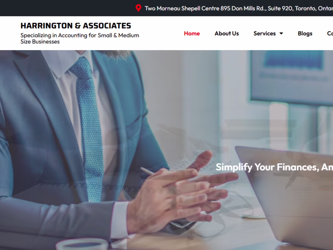 Cover image for Accounting and Bookkeeping Experts in Toronto, ON | Harrington …