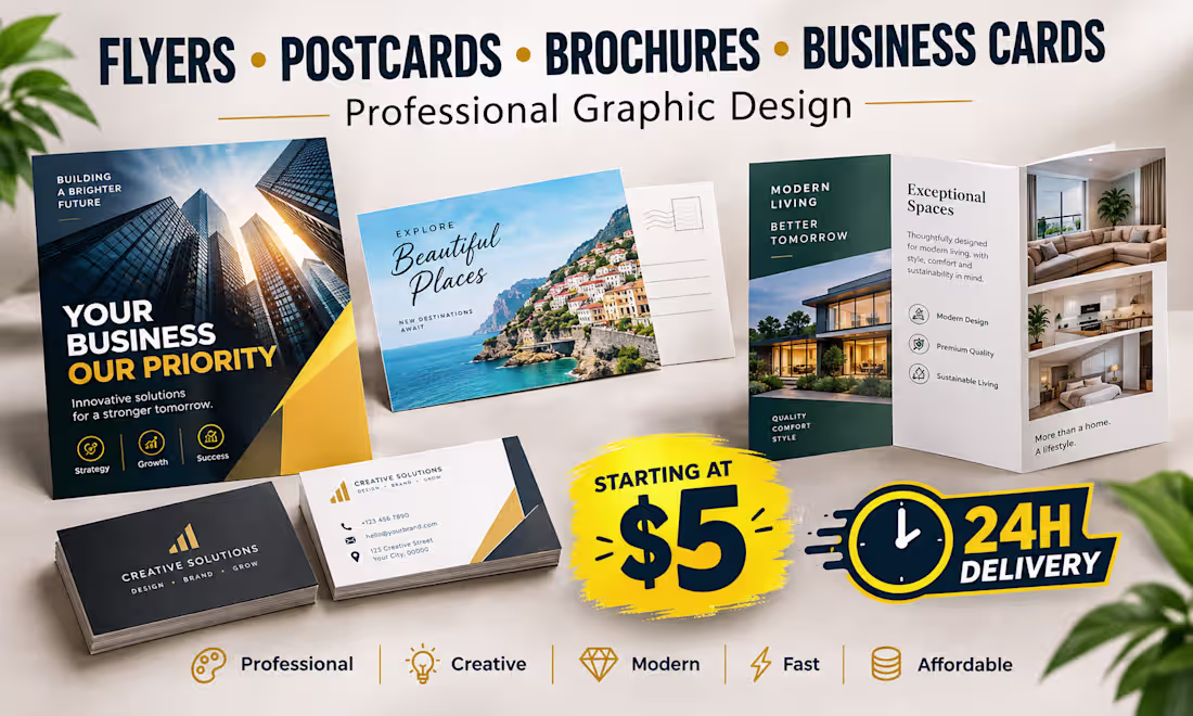Cover image for Design professional Flyer and business card 