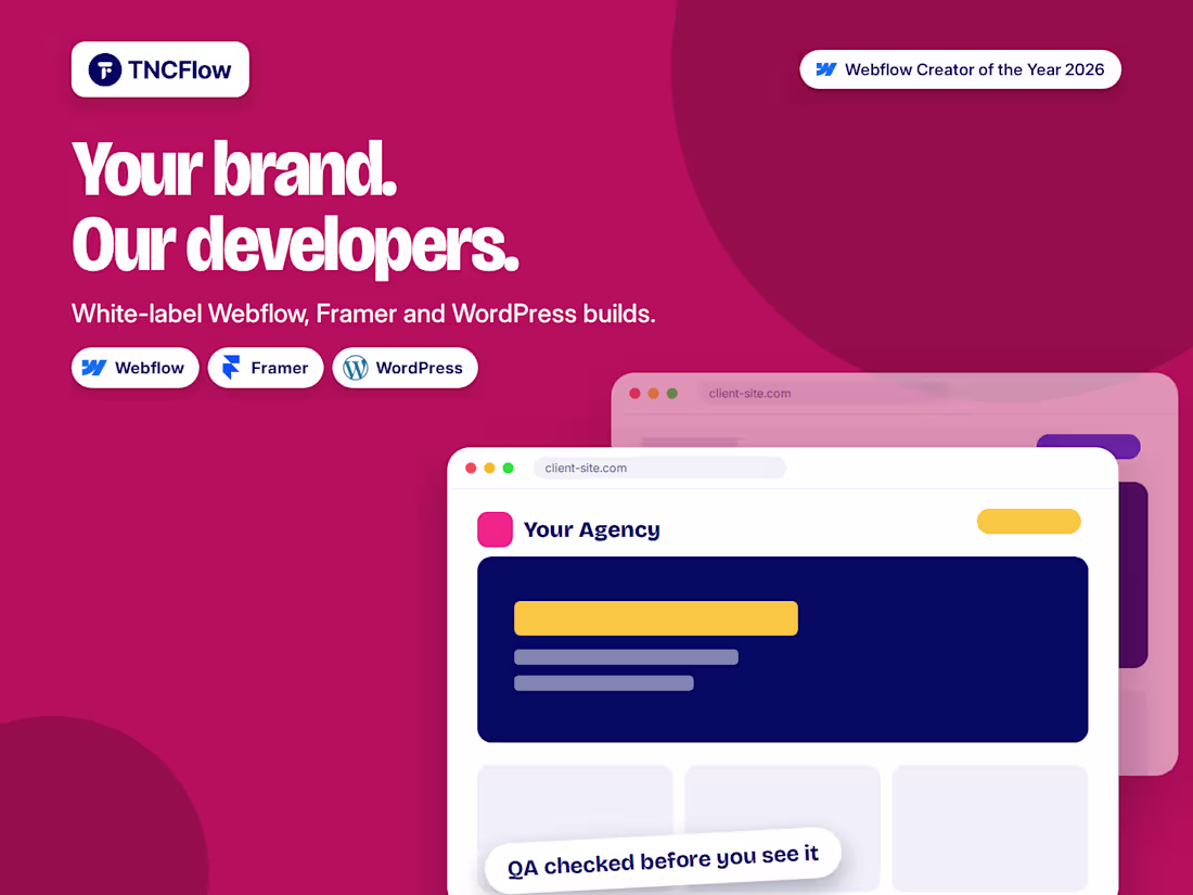 Cover image for White-Label Web Development for Agencies (Webflow, Framer, WP)