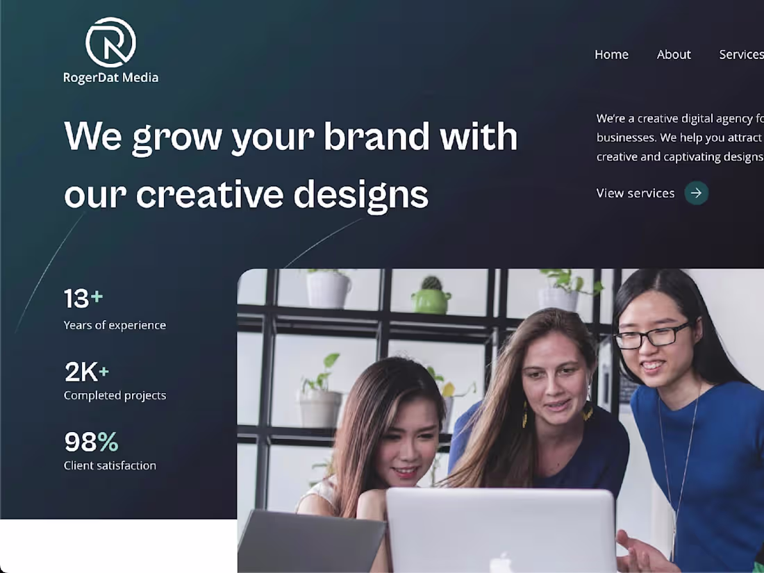 Cover image for RogerDat Media Business website