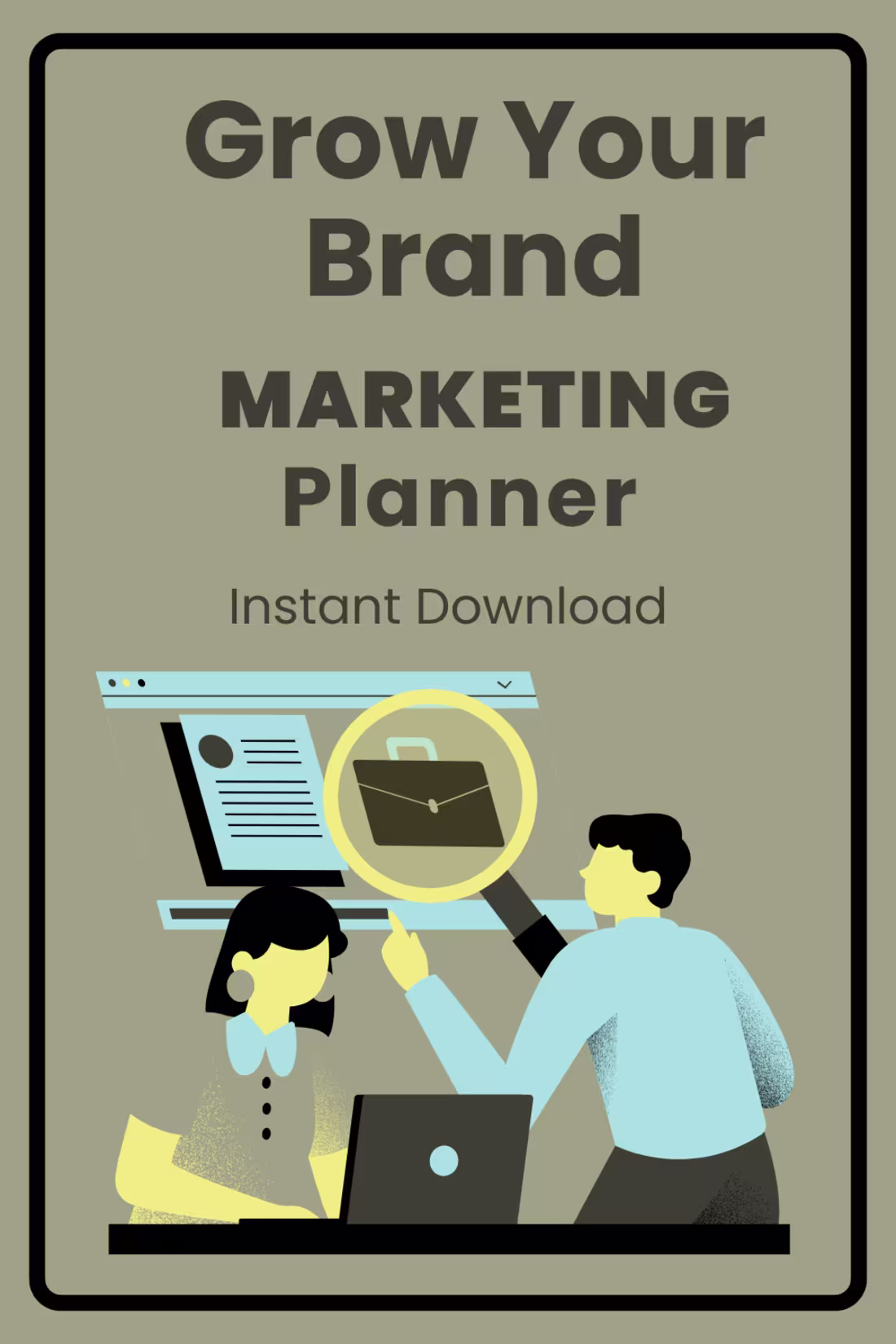 Cover image for "A comprehensive digital marketing planner designed to help ...