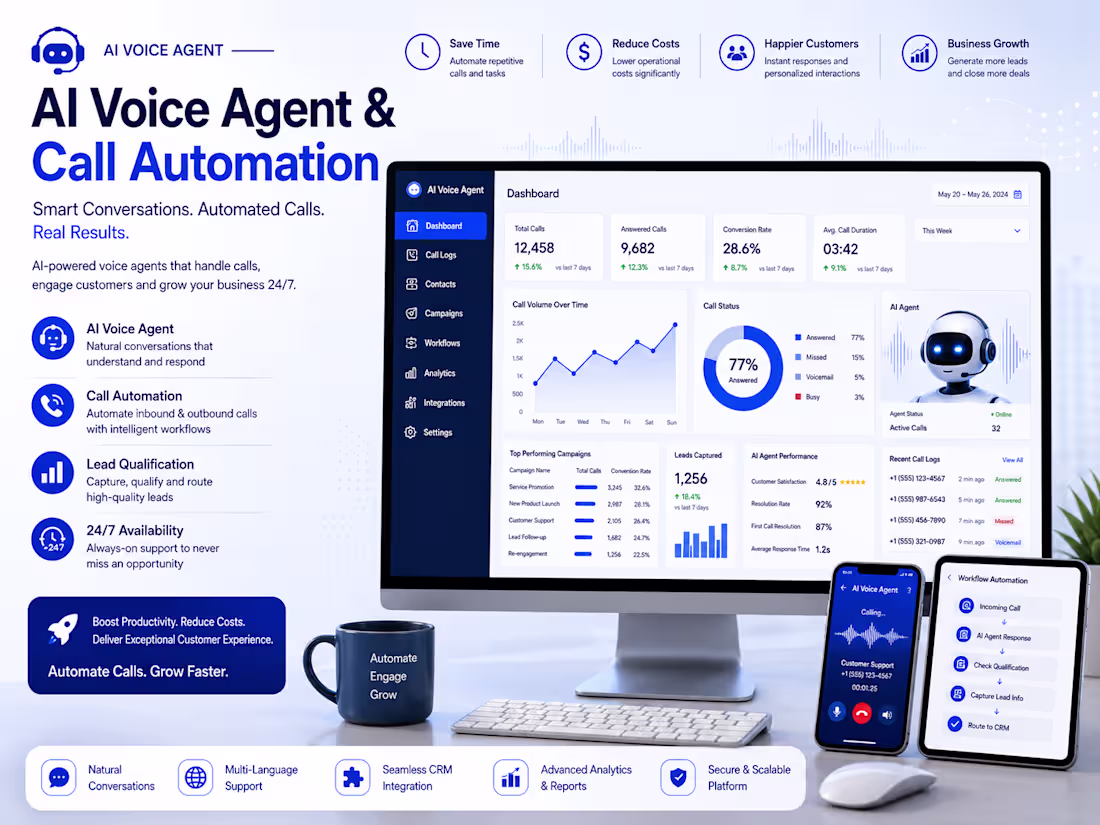 Cover image for AI Voice Agent & Call Automation