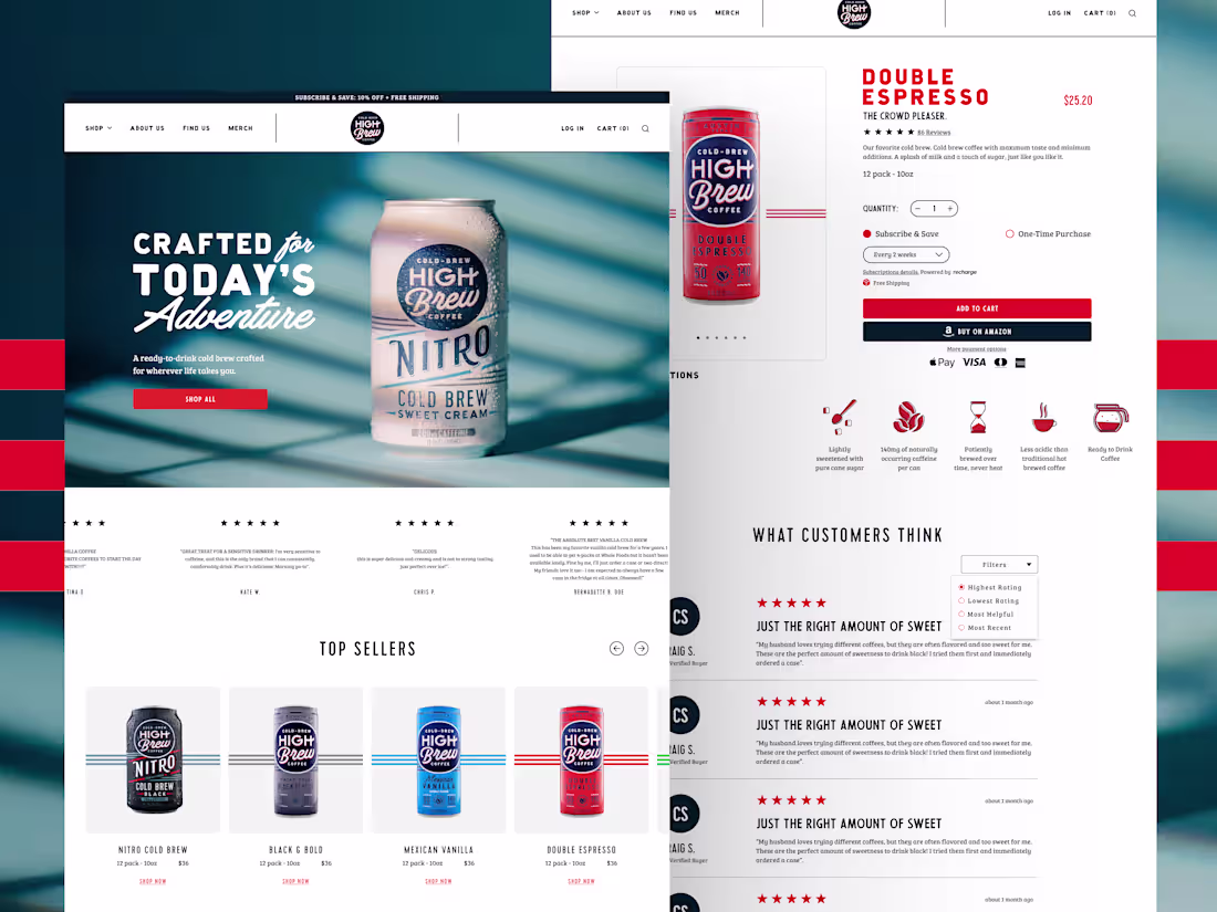 Cover image for HighBrewCoffee—Developed in Shopify Liquid