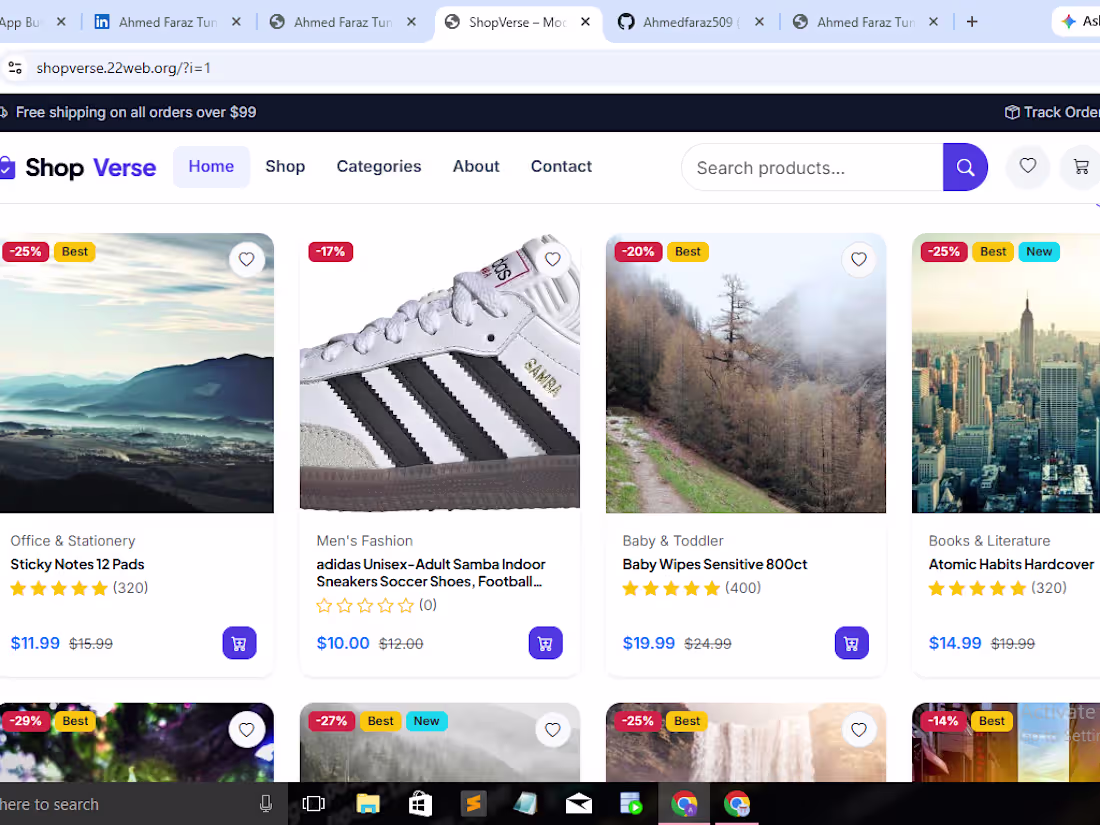 Cover image for PHP E-Commerce Website – ShopVerse