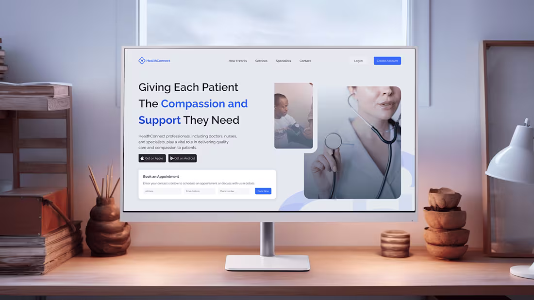 Cover image for Health connect website design
