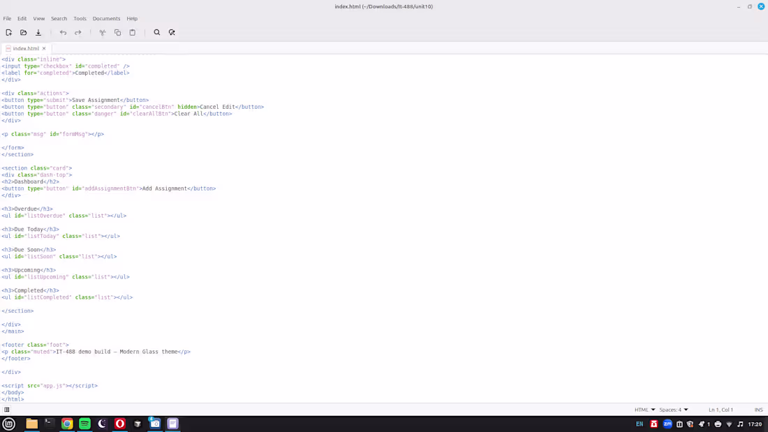 Cover image for actual html