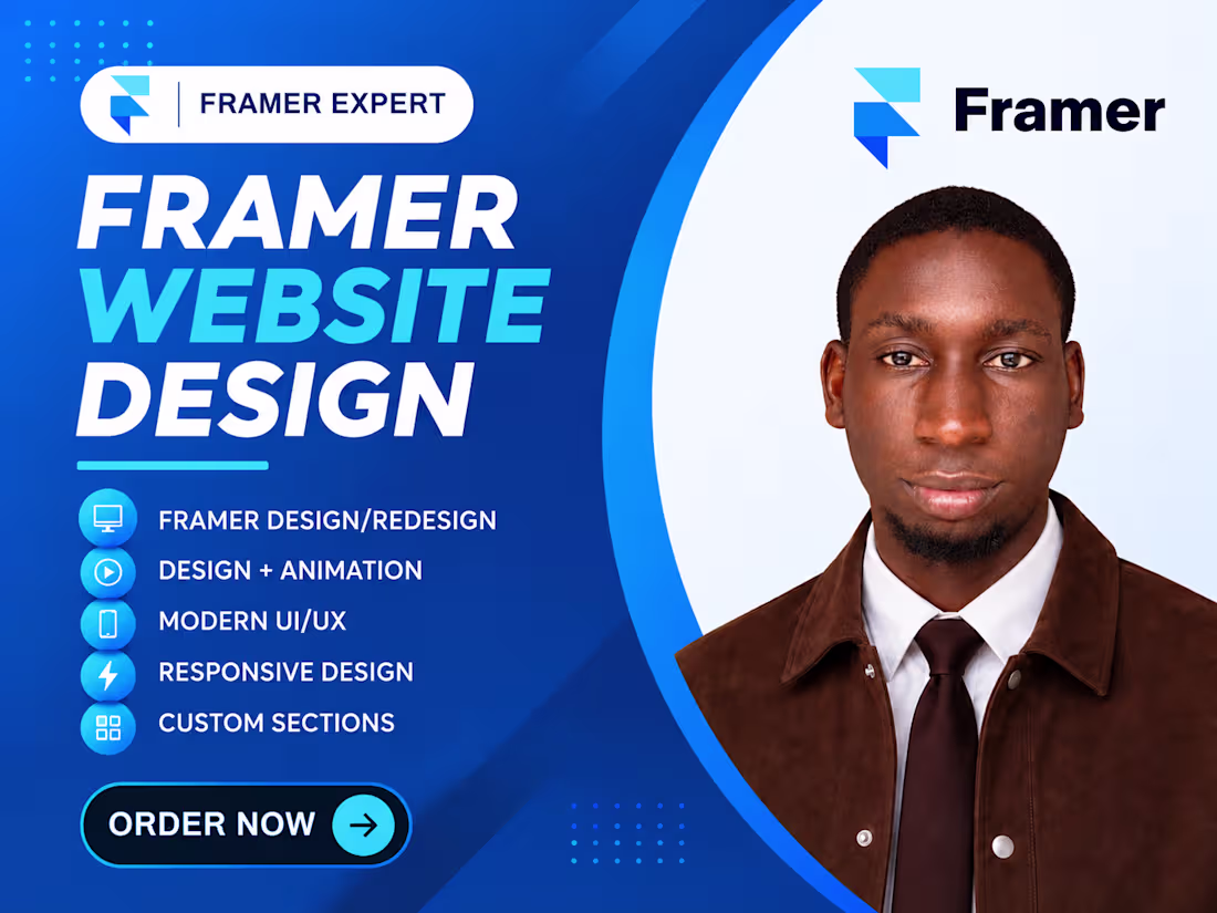 Cover image for Framer Website Design/Redesign | Framer Landing Page | Framer