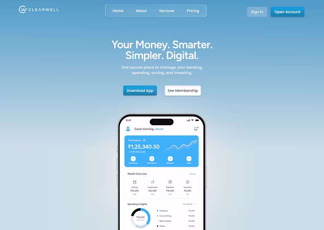 Cover image for Designed a landing page concept