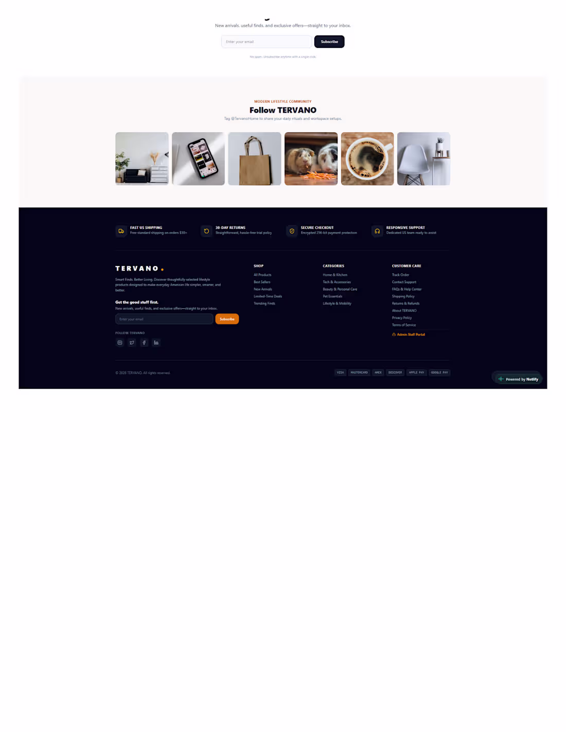 Cover image for Tervano is a modern e-commerce