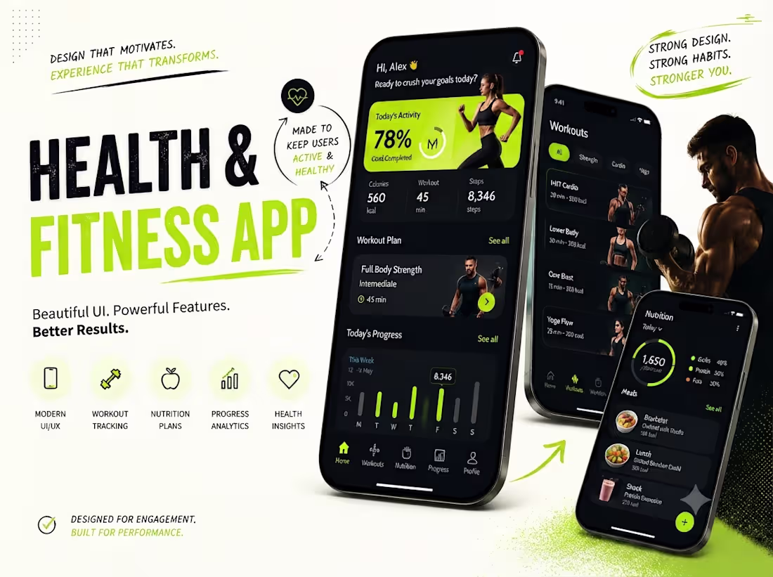 Cover image for Health and Fitness App Design & Development