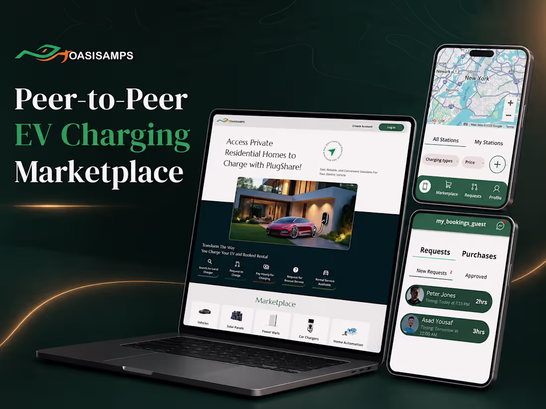 Cover image for OasisAmps — Peer-to-Peer EV Charging Marketplace