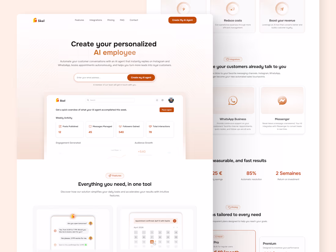 Cover image for SKAL - SaaS Landing page
