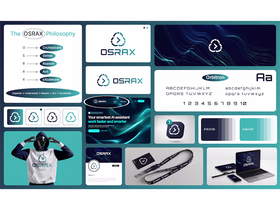 Cover image for Modern Tech Logo, Brand Style Guide & Visual Identity Design
