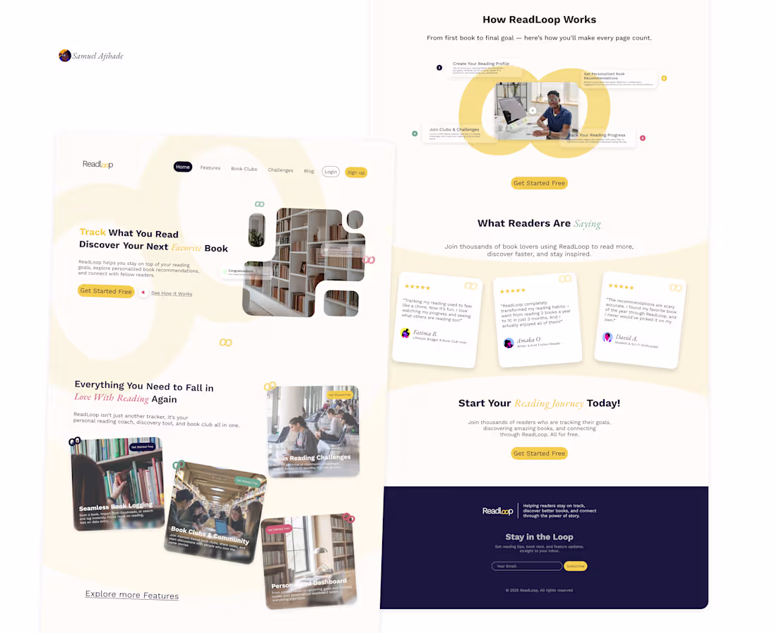 Cover image for Designed a landing page that