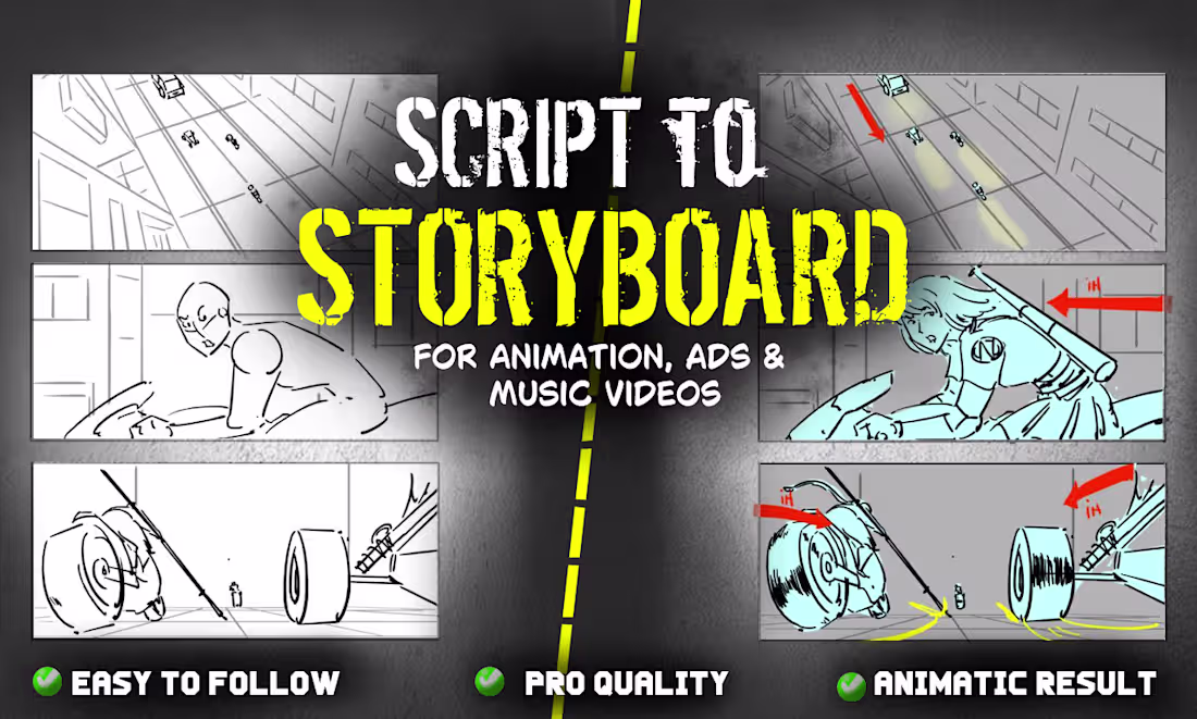 Cover image for Professional Storyboards & Animatics for 2D and 3D Animation