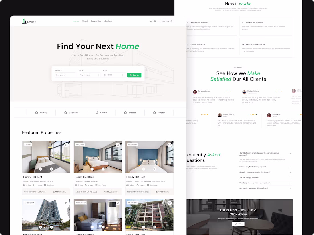 Cover image for Real Estate Rental Platform UI/UX