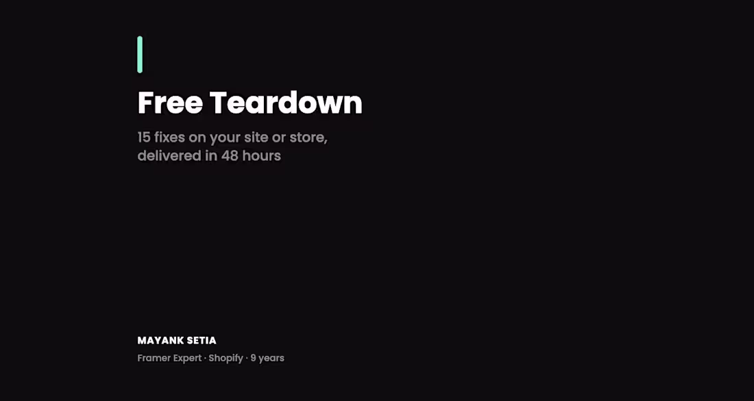 Cover image for Free Website & Store Teardown - 15 Fixes in 48 Hours