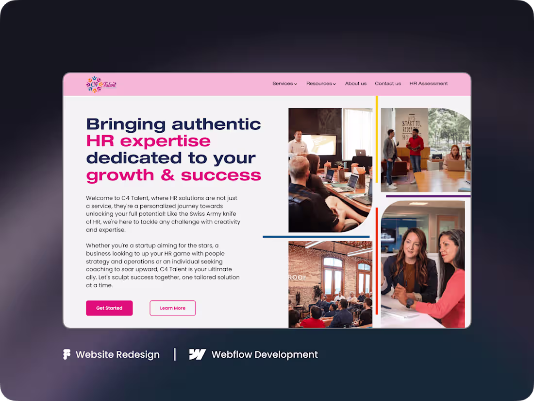 Cover image for Website Redesign and Webflow Development for C4 Talent
