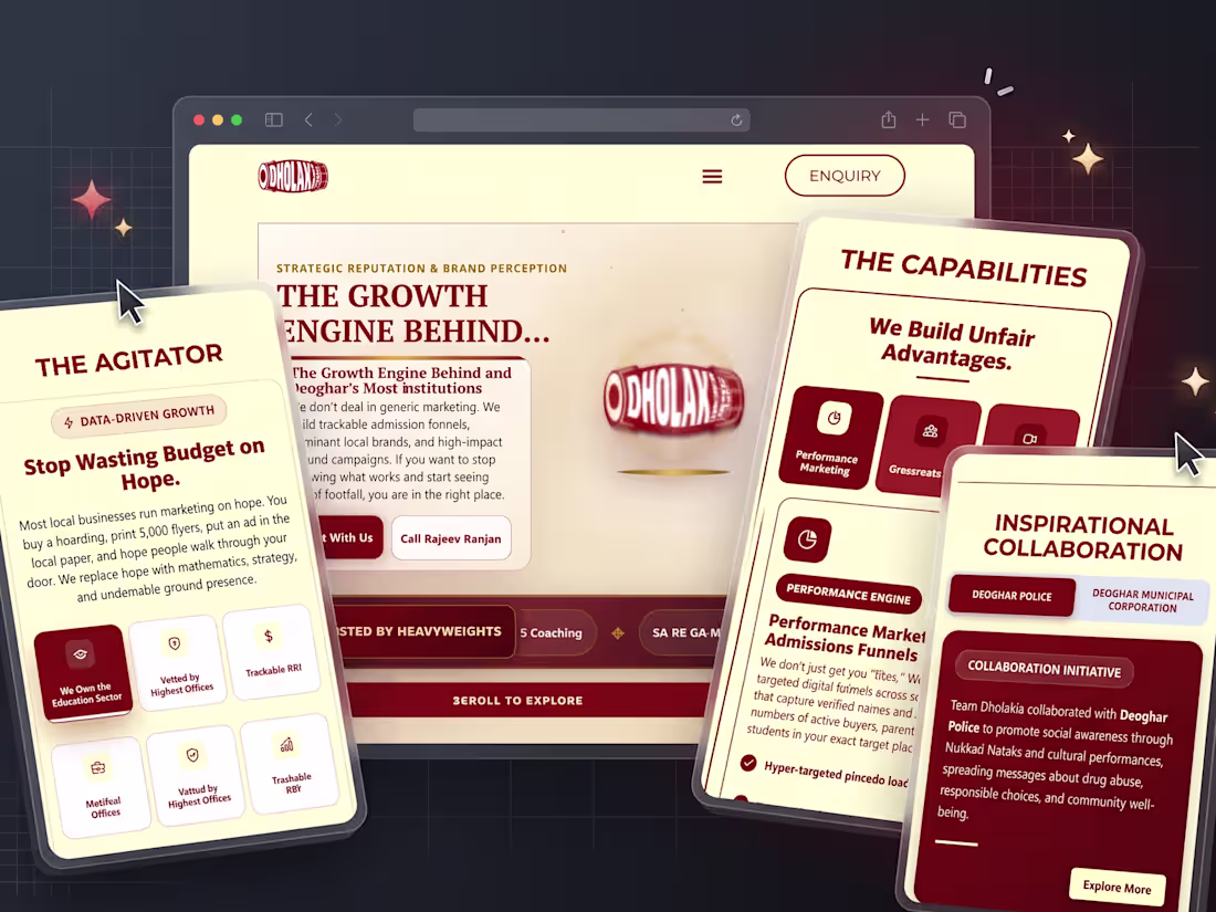 Cover image for Team Dholakia - Leading Marketing Agency Website