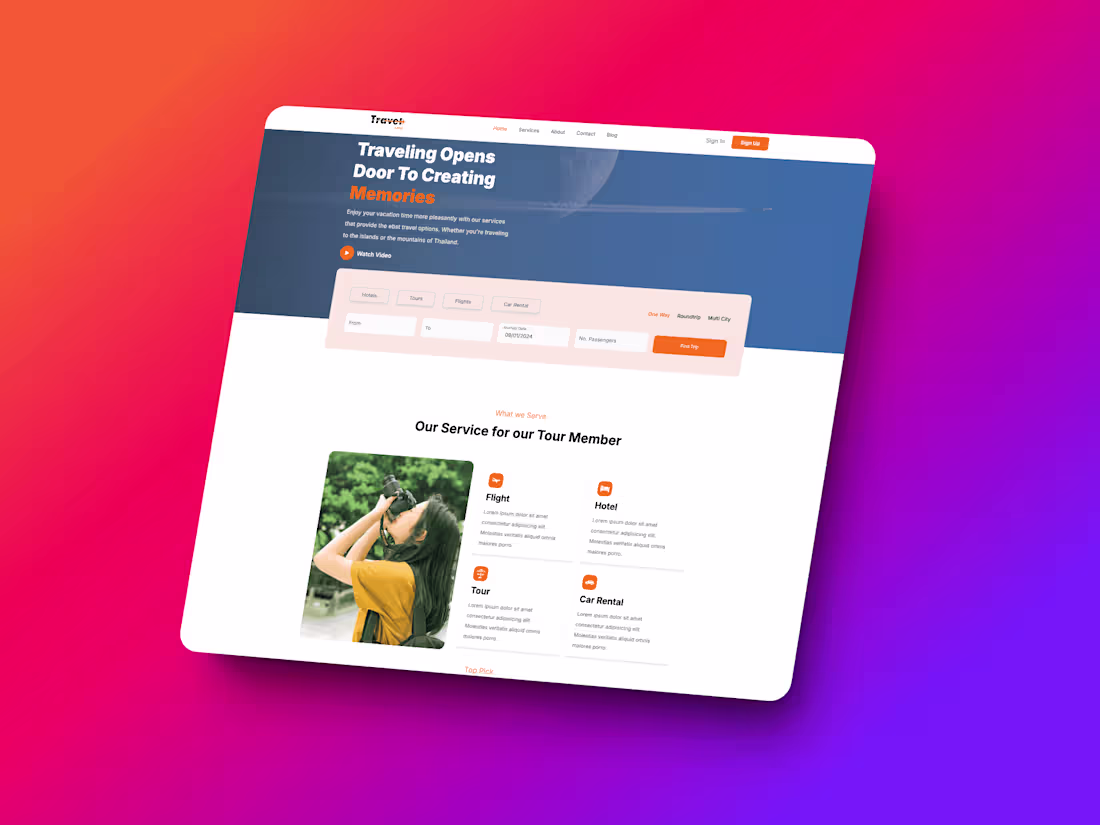 Cover image for Travel Agency Website