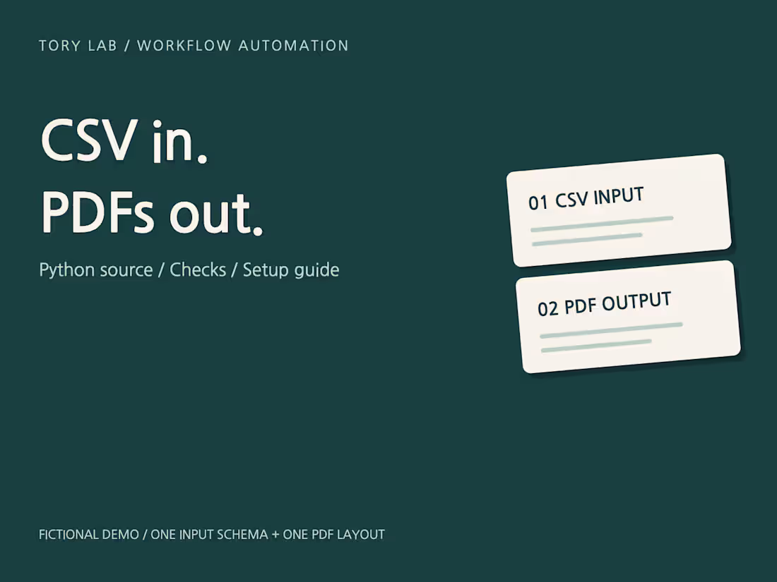 Cover image for Turn CSV rows into ready-to-send PDF quotes