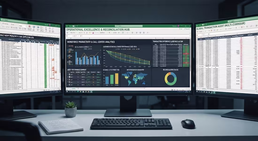 Cover image for 📊 Custom Excel/Google Sheets Dashboards & Automated Workflows