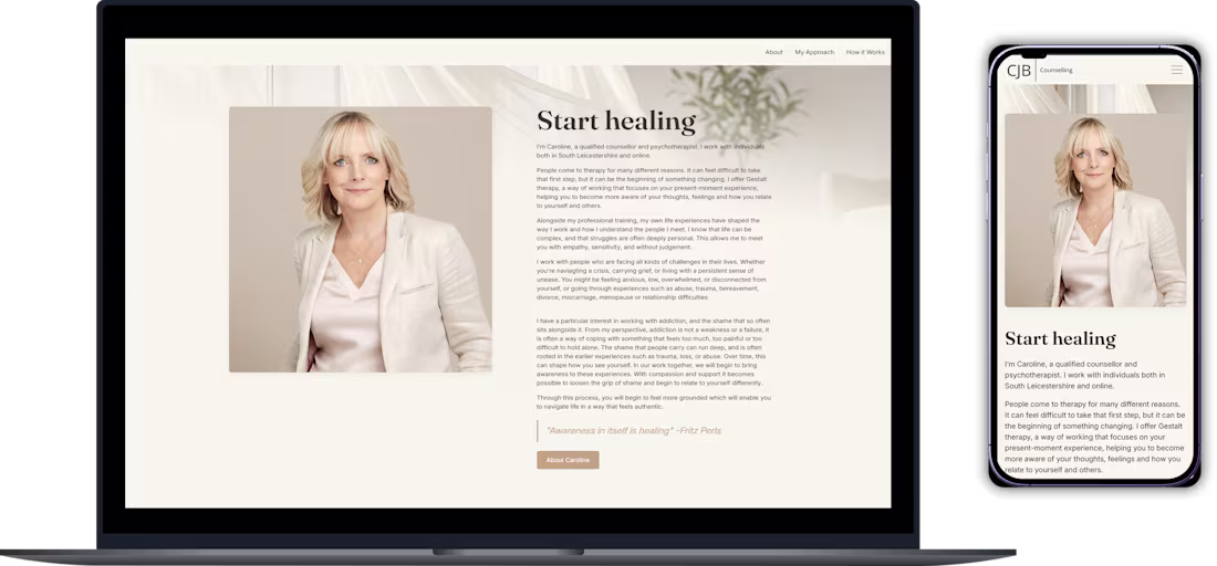 Cover image for CJB Counselling is a therapy