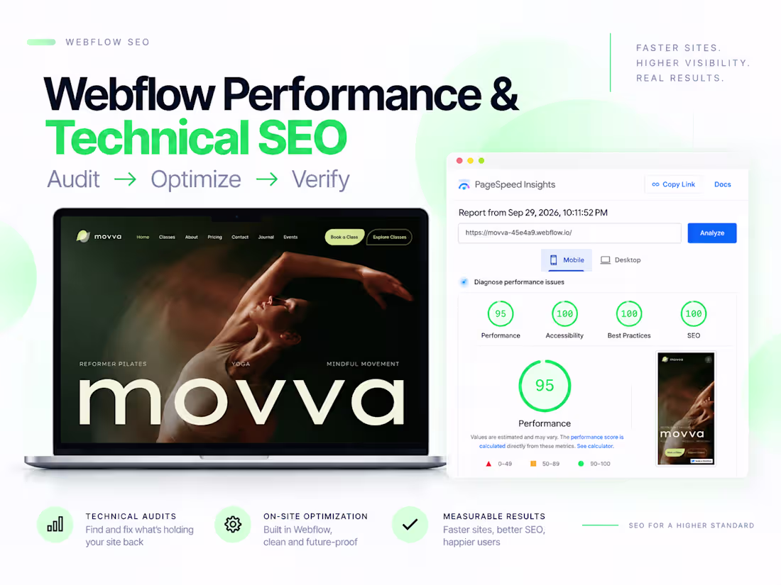 Cover image for Webflow Speed & Technical SEO Optimization