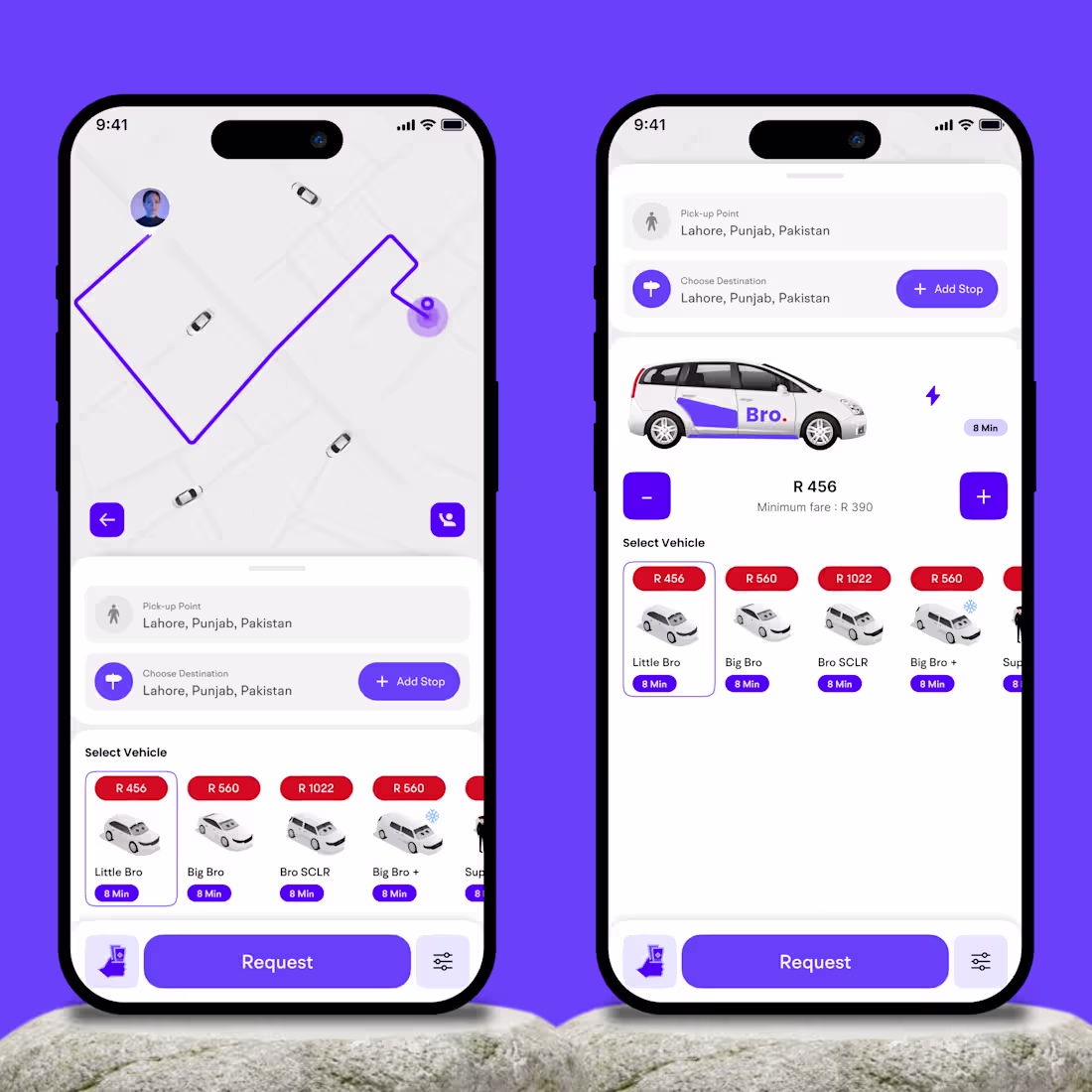 Cover image for BroCab is a ride hailing App project based in South Africa.