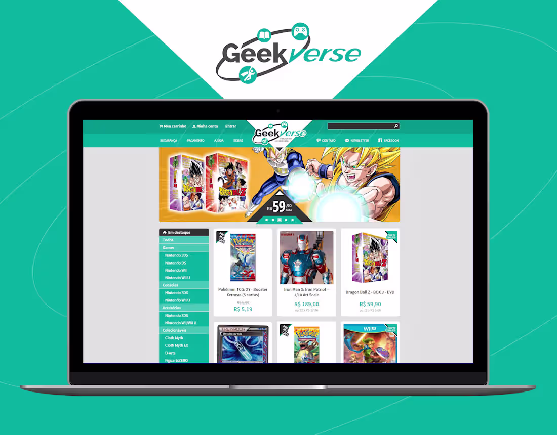 Cover image for Geekverse E-Commerce Visual Identity & UX Design