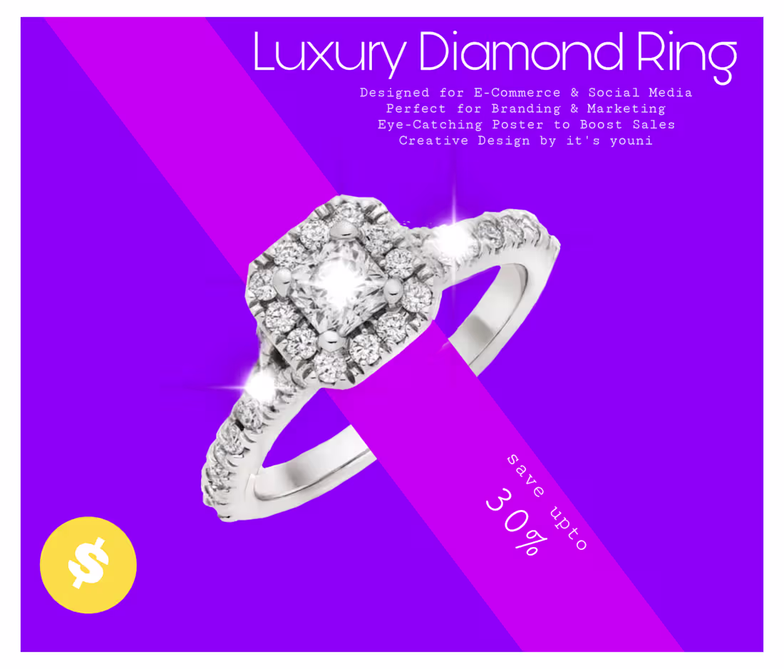 Cover image for Creative jewelry promotional poster designed